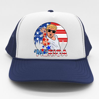 Donald Trump Merica Salt Bae Trucker Hat