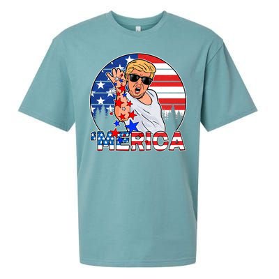 Donald Trump Merica Salt Bae Sueded Cloud Jersey T-Shirt