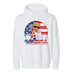 Donald Trump Merica Salt Bae Garment-Dyed Fleece Hoodie