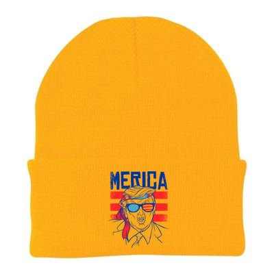 Donald Trump Merica USA Flag America Knit Cap Winter Beanie