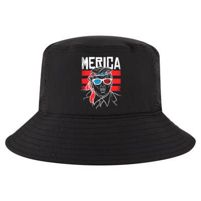 Donald Trump Merica USA Flag America Cool Comfort Performance Bucket Hat