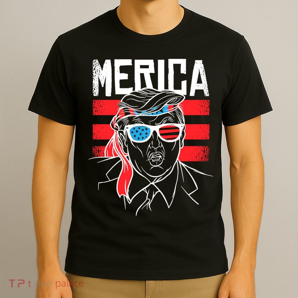 Donald Trump Merica USA Flag America T-Shirt