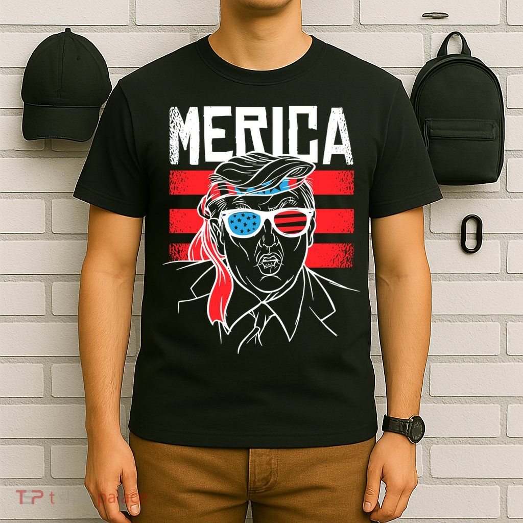 Donald Trump Merica USA Flag America T-Shirt