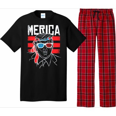 Donald Trump Merica USA Flag America Pajama Set