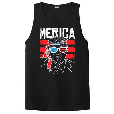 Donald Trump Merica USA Flag America PosiCharge Competitor Tank