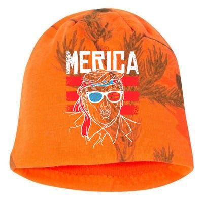 Donald Trump Merica USA Flag America Kati - Camo Knit Beanie