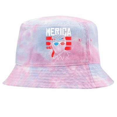 Donald Trump Merica USA Flag America Tie-Dyed Bucket Hat