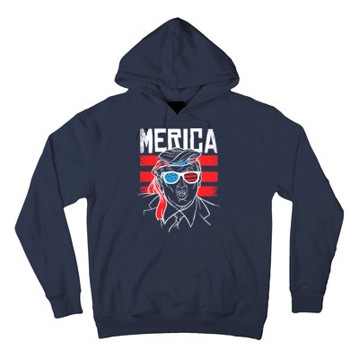 Donald Trump Merica USA Flag America Hoodie