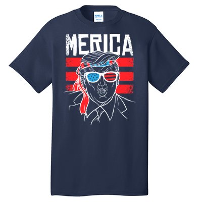 Donald Trump Merica USA Flag America Tall T-Shirt