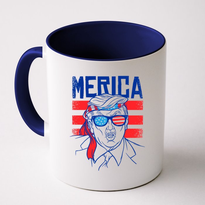 Donald Trump Merica USA Flag America Coffee Mug