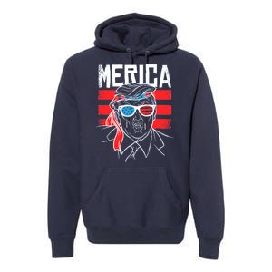 Donald Trump Merica USA Flag America Premium Hoodie