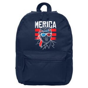 Donald Trump Merica USA Flag America 16 in Basic Backpack