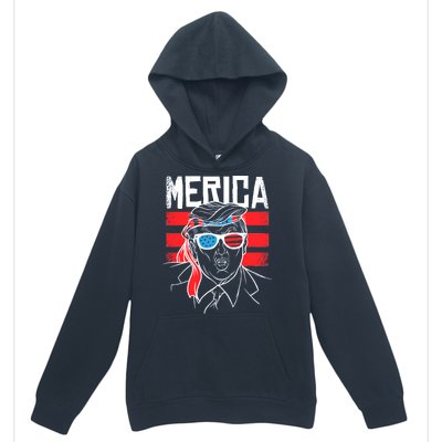 Donald Trump Merica USA Flag America Urban Pullover Hoodie