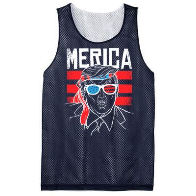 Donald Trump Merica USA Flag America Mesh Reversible Basketball Jersey Tank