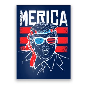 Donald Trump Merica USA Flag America Poster