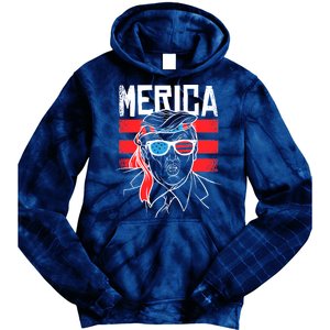 Donald Trump Merica USA Flag America Tie Dye Hoodie