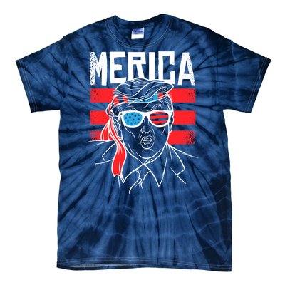 Donald Trump Merica USA Flag America Tie-Dye T-Shirt