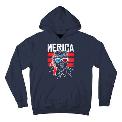 Donald Trump Merica USA Flag America Tall Hoodie