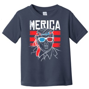 Donald Trump Merica USA Flag America Toddler T-Shirt