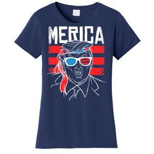 Donald Trump Merica USA Flag America Women's T-Shirt