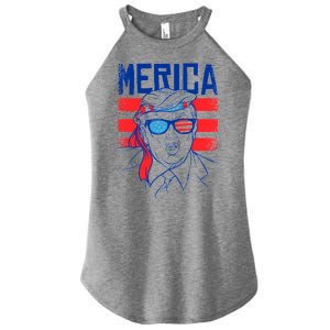 Donald Trump Merica USA Flag America Women's Perfect Tri Rocker Tank