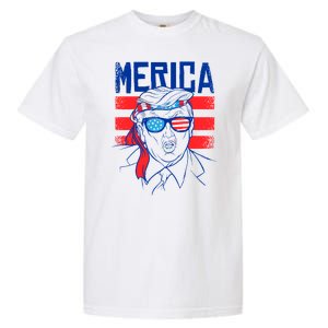 Donald Trump Merica USA Flag America Garment-Dyed Heavyweight T-Shirt