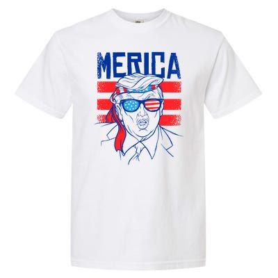 Donald Trump Merica USA Flag America Garment-Dyed Heavyweight T-Shirt