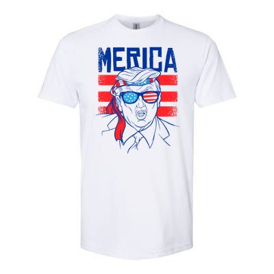 Donald Trump Merica USA Flag America Softstyle® CVC T-Shirt