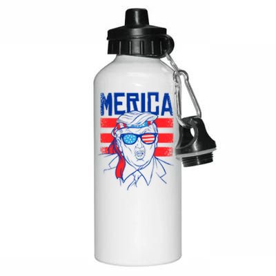 Donald Trump Merica USA Flag America Aluminum Water Bottle 