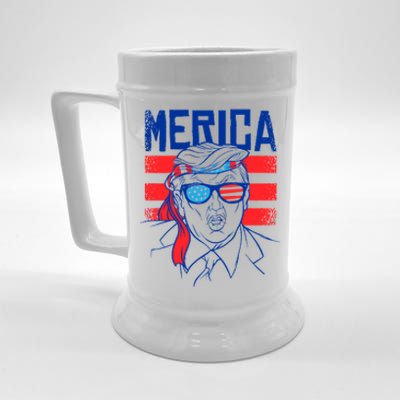 Donald Trump Merica USA Flag America Beer Stein