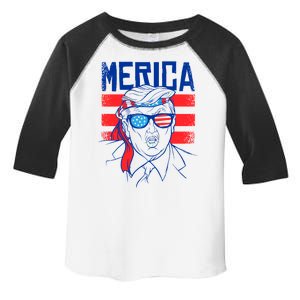 Donald Trump Merica USA Flag America Toddler Fine Jersey T-Shirt