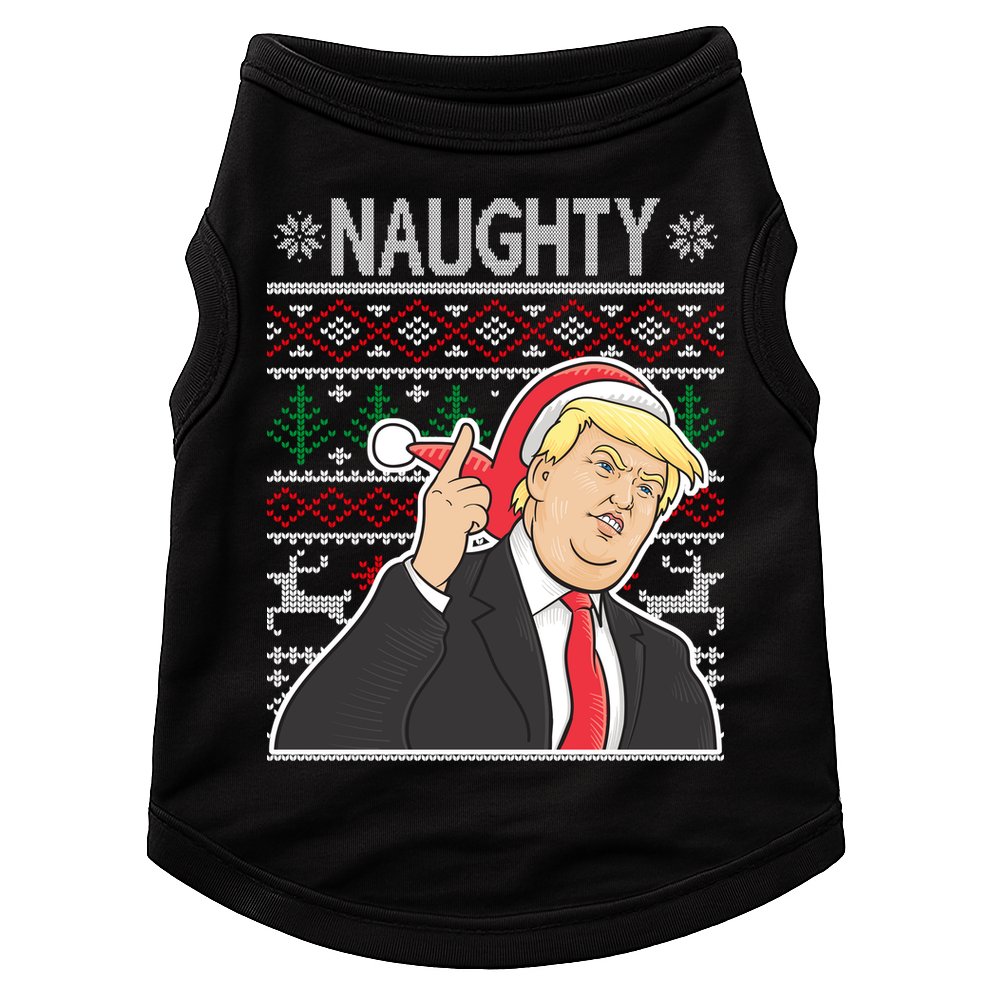 Donald Trump Naughty Ugly Christmas Doggie Tank