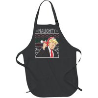 Donald Trump Naughty Ugly Christmas Full-Length Apron With Pockets