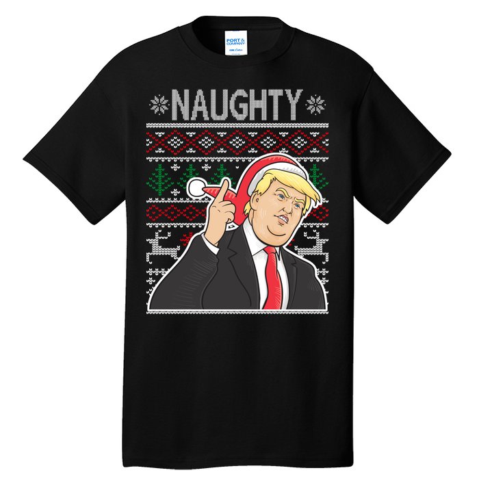 Donald Trump Naughty Ugly Christmas Tall T-Shirt