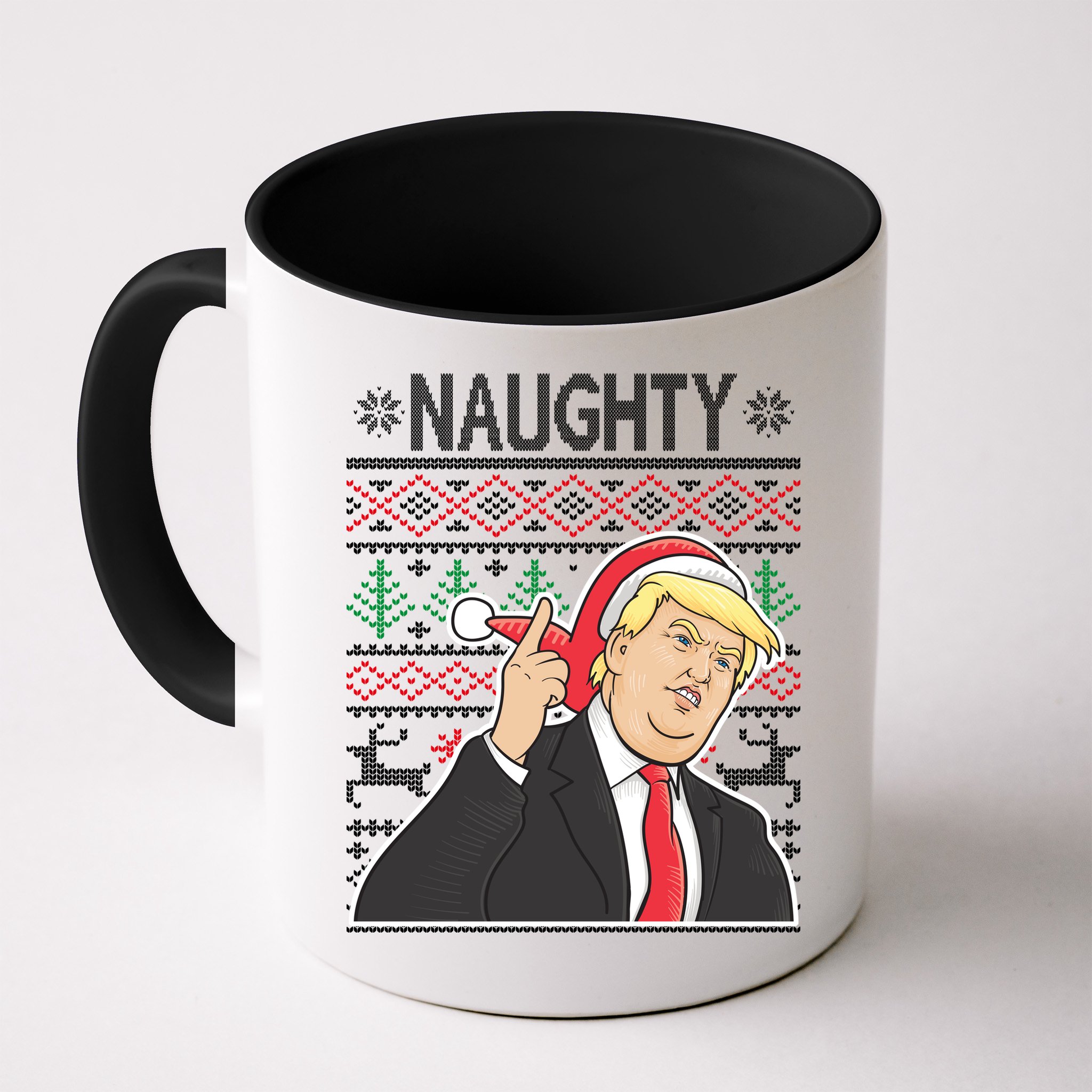 Donald Trump Naughty Ugly Christmas Mug