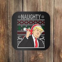 Donald Trump Naughty Ugly Christmas Coaster