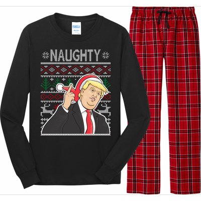 Donald Trump Naughty Ugly Christmas Long Sleeve Pajama Set