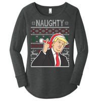 Donald Trump Naughty Ugly Christmas Women's Perfect Tri Tunic Long Sleeve Shirt