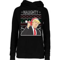 Donald Trump Naughty Ugly Christmas Womens Funnel Neck Pullover Hood