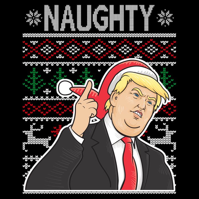 Donald Trump Naughty Ugly Christmas 16 in Basic Backpack