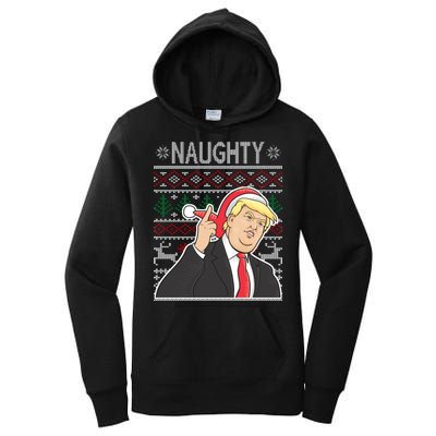 Donald Trump Naughty Ugly Christmas Women's Pullover Hoodie