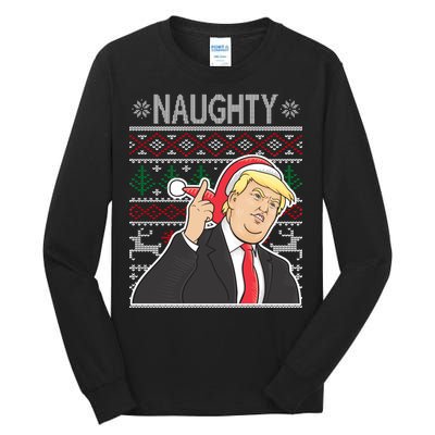 Donald Trump Naughty Ugly Christmas Tall Long Sleeve T-Shirt