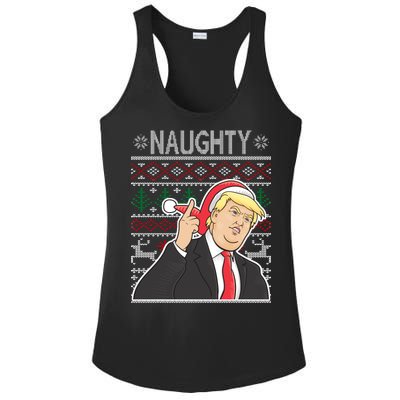 Donald Trump Naughty Ugly Christmas Ladies PosiCharge Competitor Racerback Tank