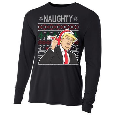 Donald Trump Naughty Ugly Christmas Cooling Performance Long Sleeve Crew