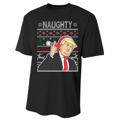 Donald Trump Naughty Ugly Christmas Performance Sprint T-Shirt