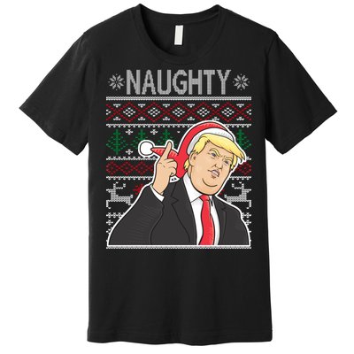 Donald Trump Naughty Ugly Christmas Premium T-Shirt