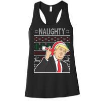 Donald Trump Naughty Ugly Christmas Women's Racerback Tank