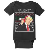 Donald Trump Naughty Ugly Christmas Baby Bodysuit