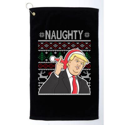 Donald Trump Naughty Ugly Christmas Platinum Collection Golf Towel