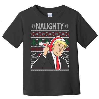 Donald Trump Naughty Ugly Christmas Toddler T-Shirt